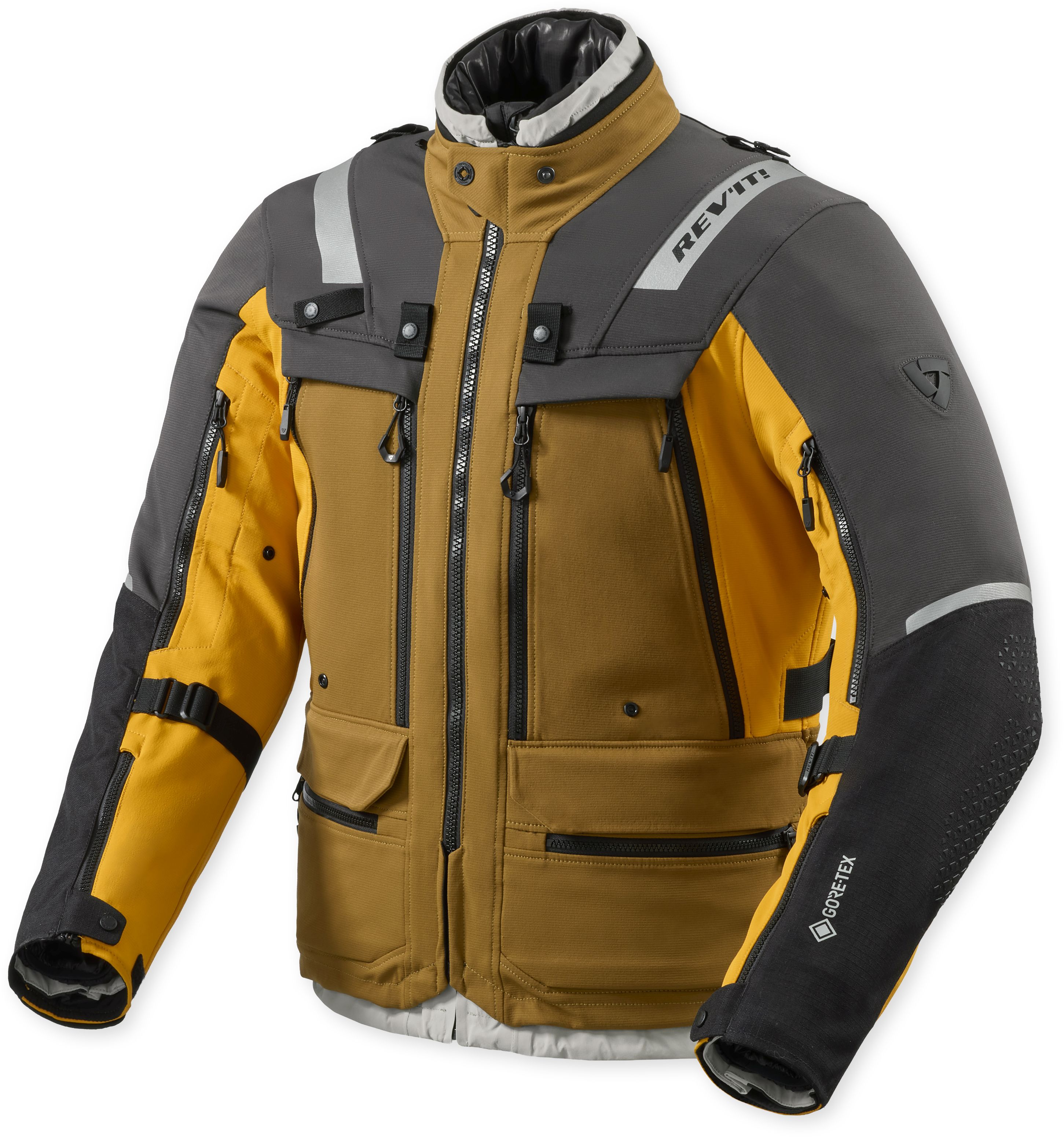 REV'IT! Defender 4 GTX jacket Zwart - Okergeel