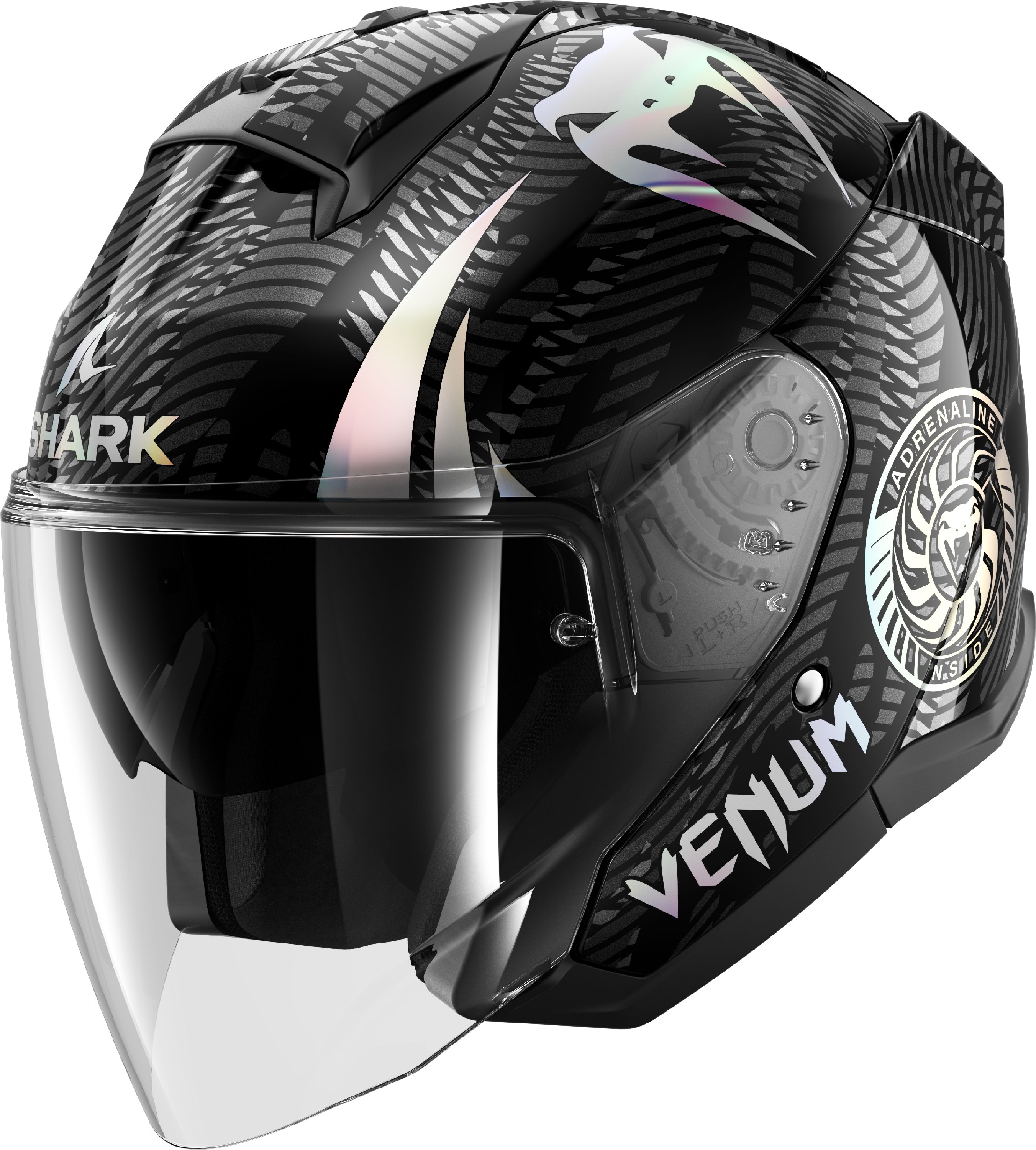 SHARK Skwal Jet Venum Black-Chrome-Anthracite KUA