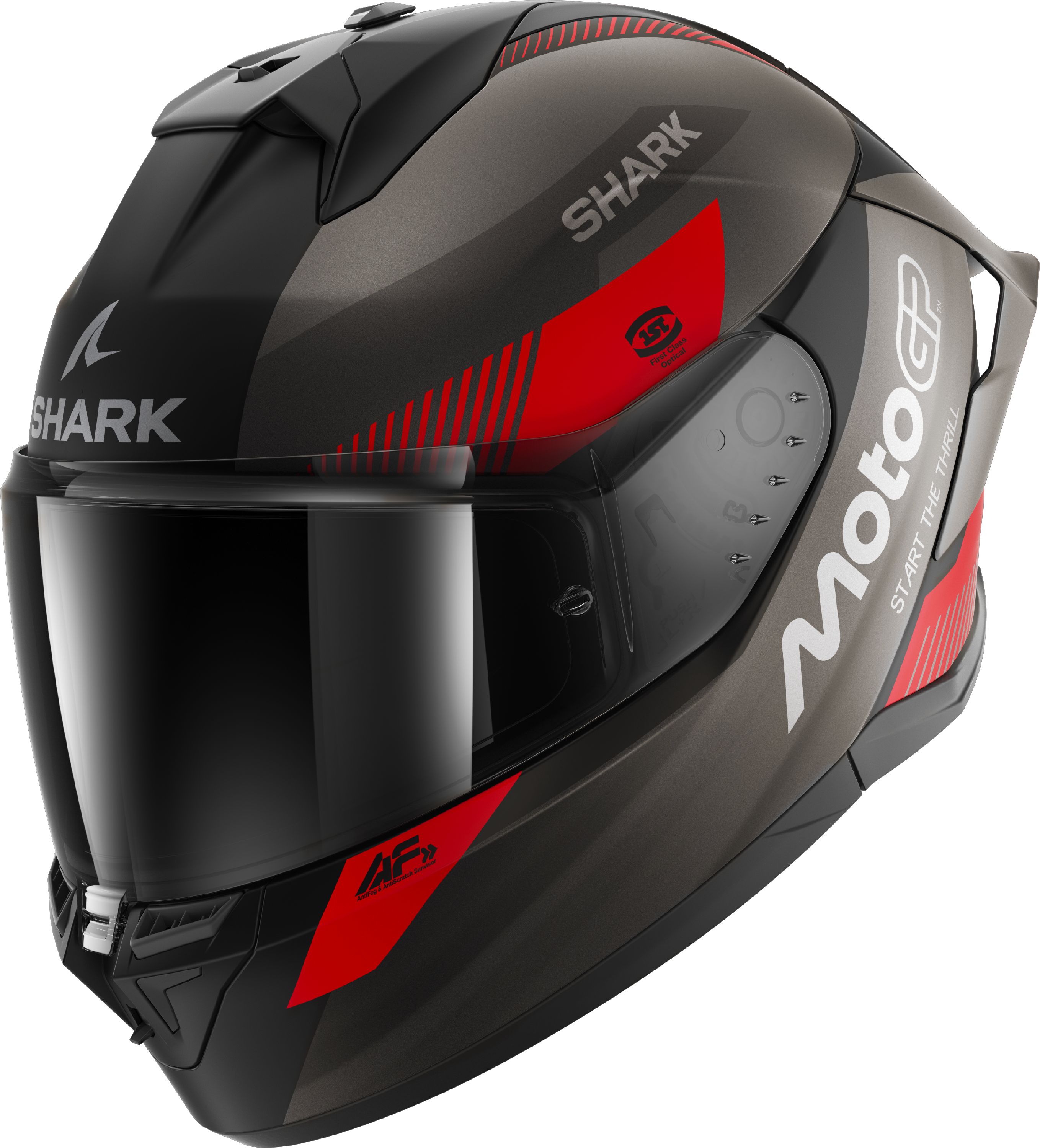 SHARK Skwal Cup MotoGP Mat Noir-Anthracite-Rouge KAR