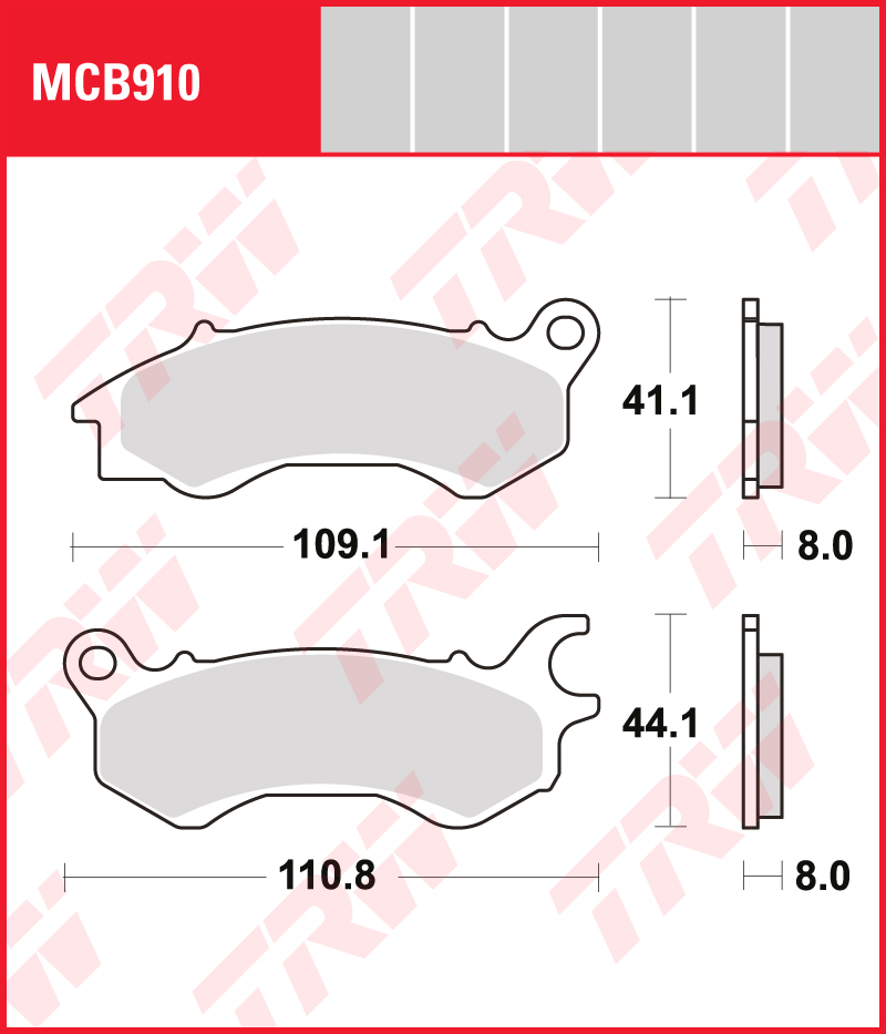 TRW Remblokken MCB910 Allround organisch