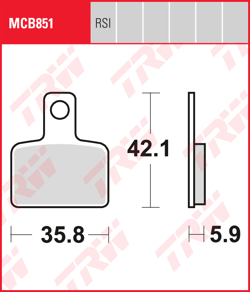 TRW Remblokken MCB851RSI Sinter competitie offroad