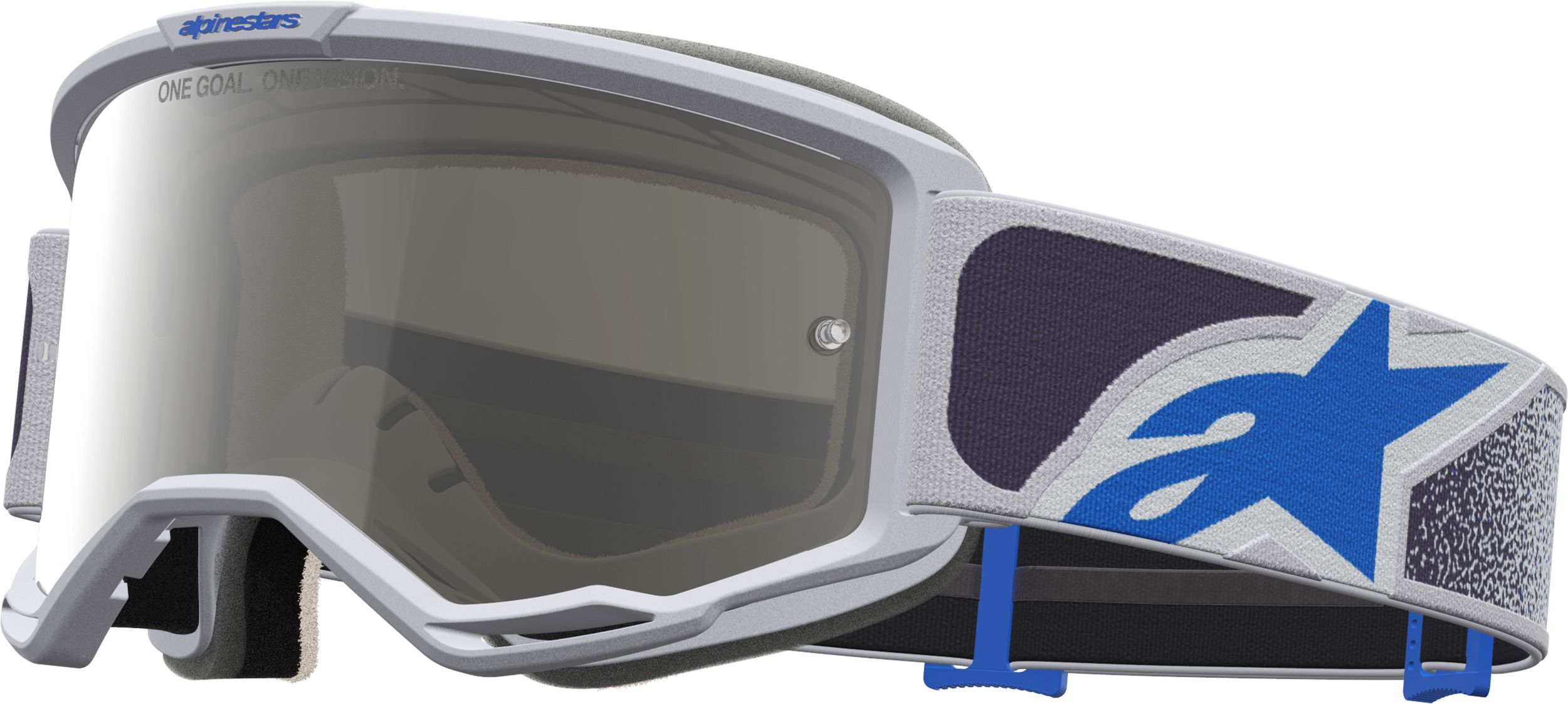 Cross goggles ALPINESTARS Vision 5 Drag Goggle Light Lilac-Blue-Mirror Silver