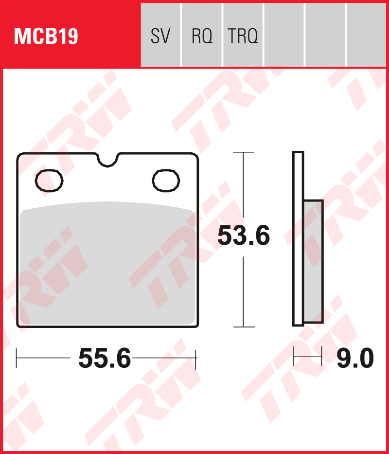 TRW Brake pads MCB019TRQ