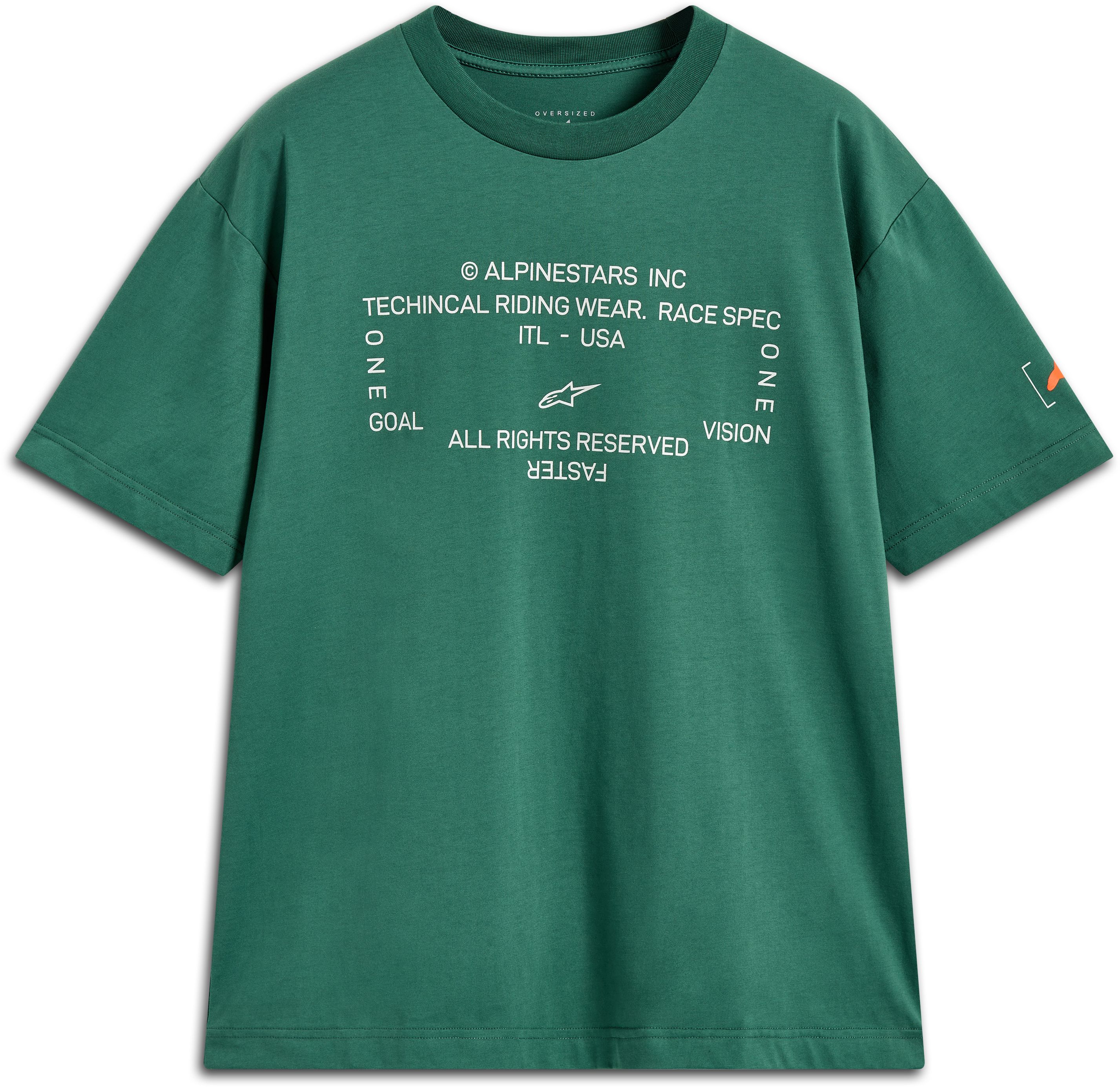 T-shirts and sweaters ALPINESTARS Infinity Oversized SS CSF Tee Green