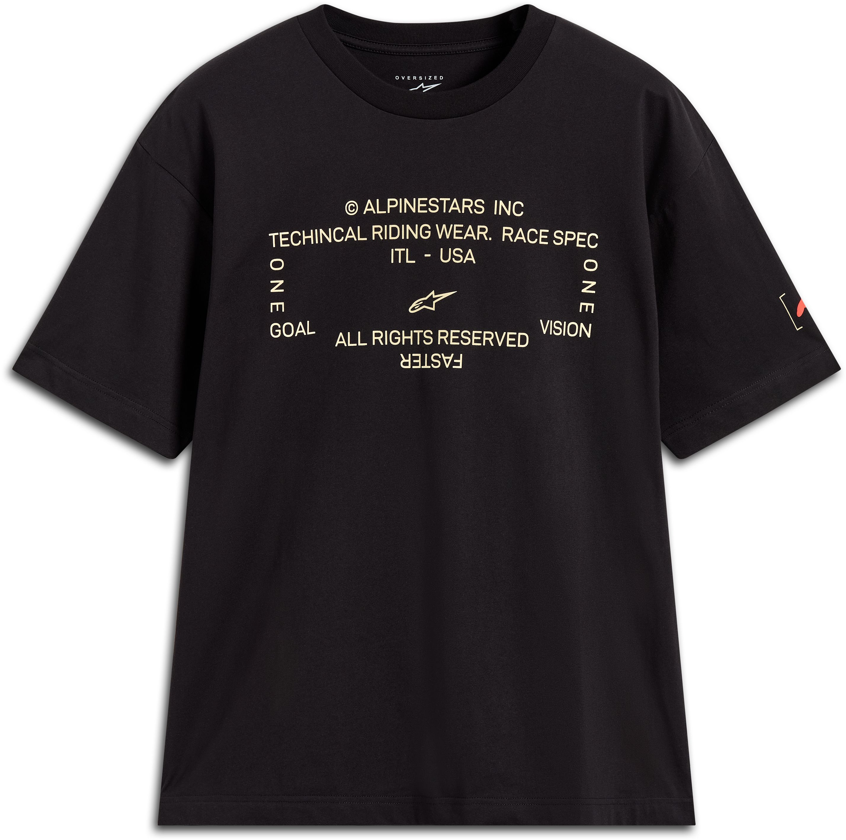 T-shirts en sweaters ALPINESTARS Infinity Oversized SS CSF Tee Zwart