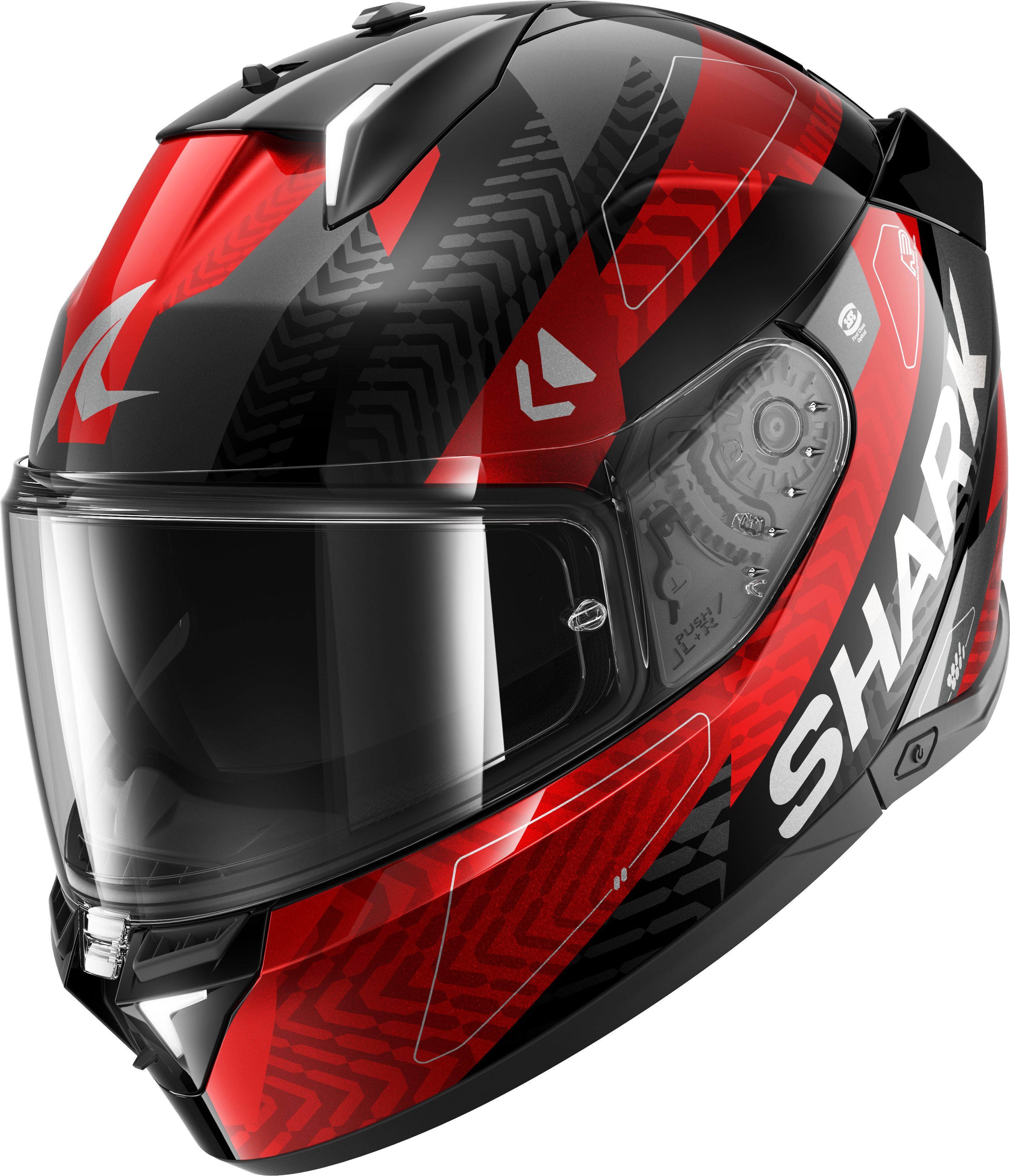 SHARK Skwal i3 Ready Noir-Chrome-Rouge KUR