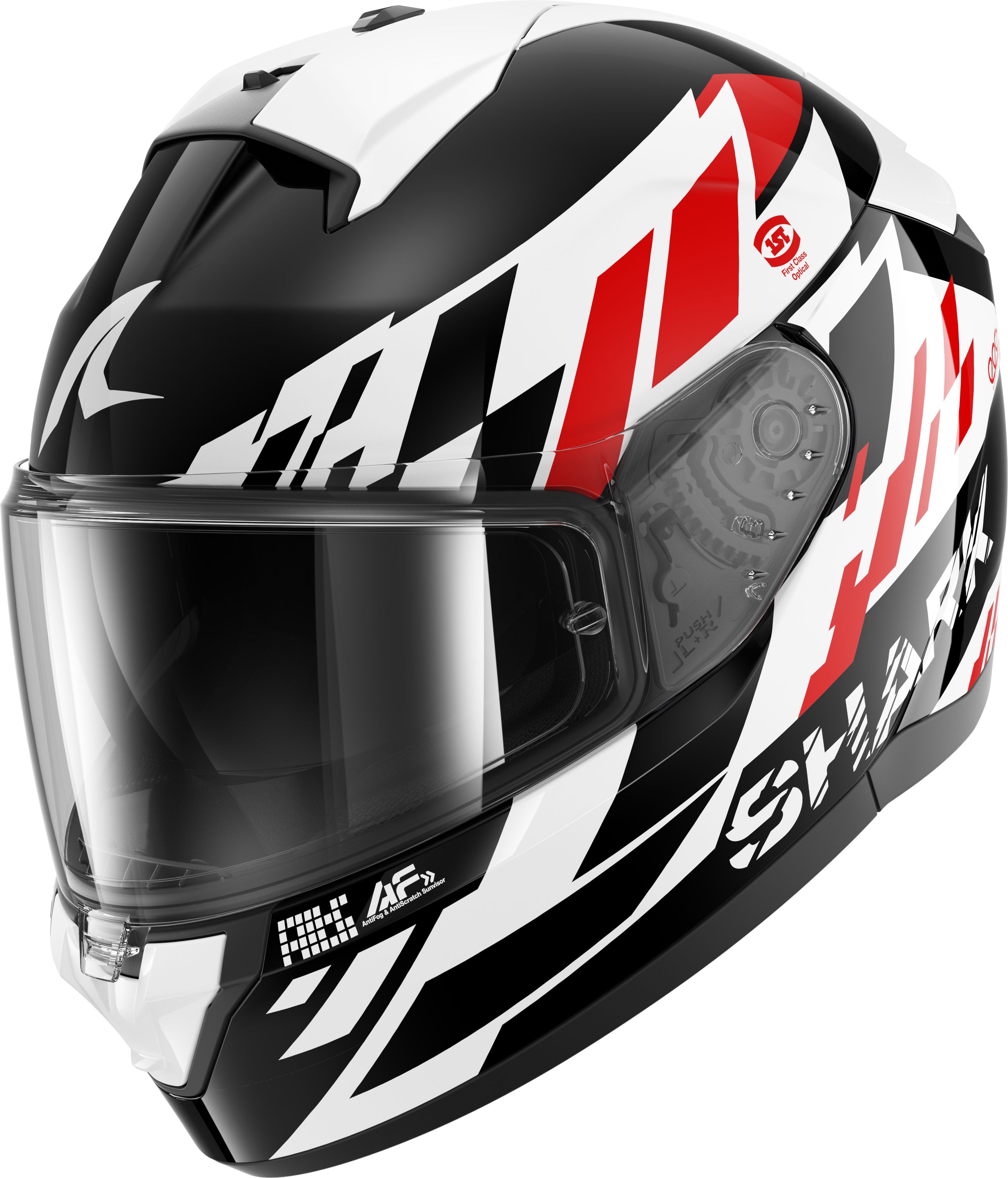 SHARK Ridill 2 Raceblock Noir-Blanc-Rouge KWR