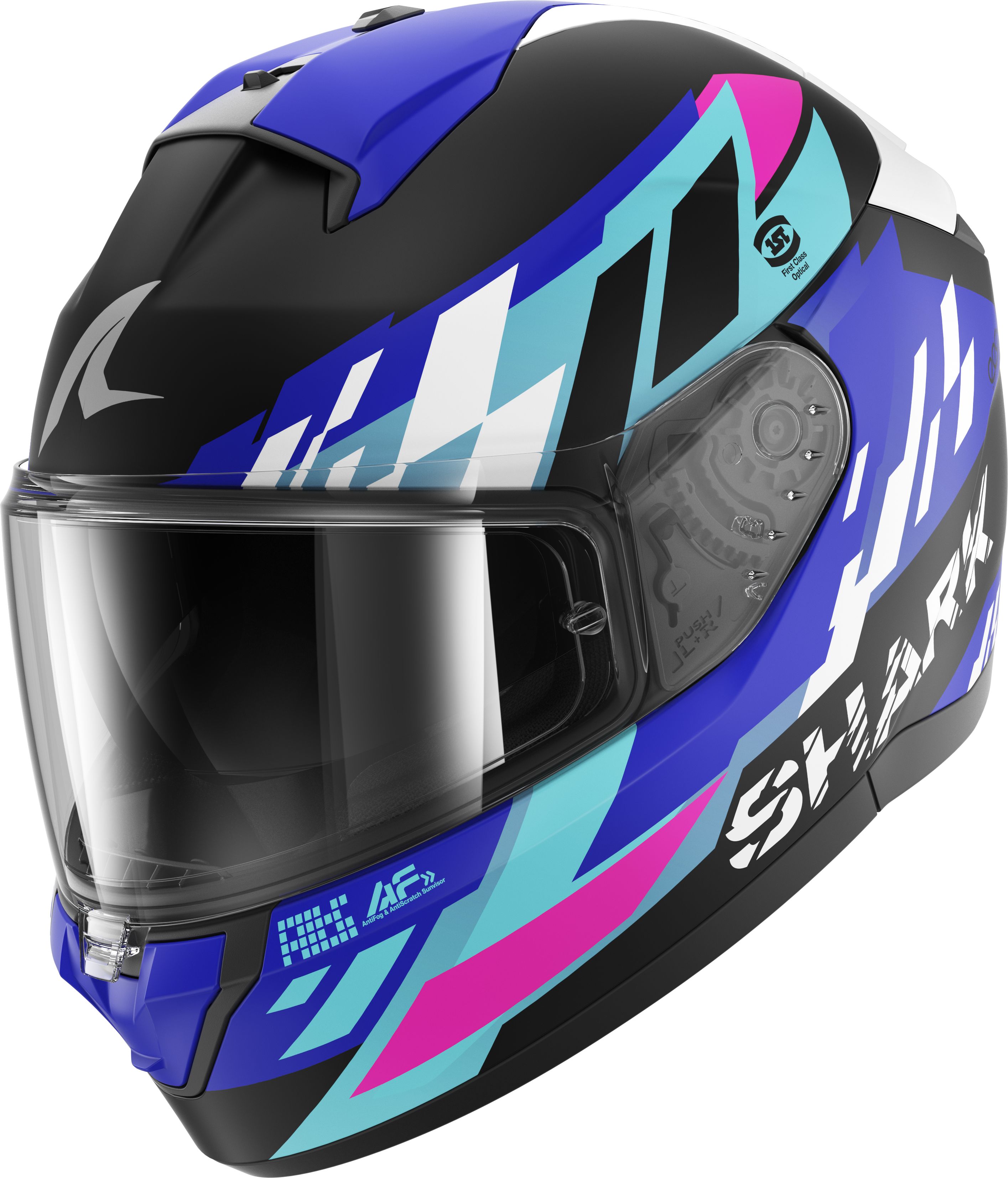 SHARK Ridill 2 Raceblock Mat Noir-Violet-Bleu KVB