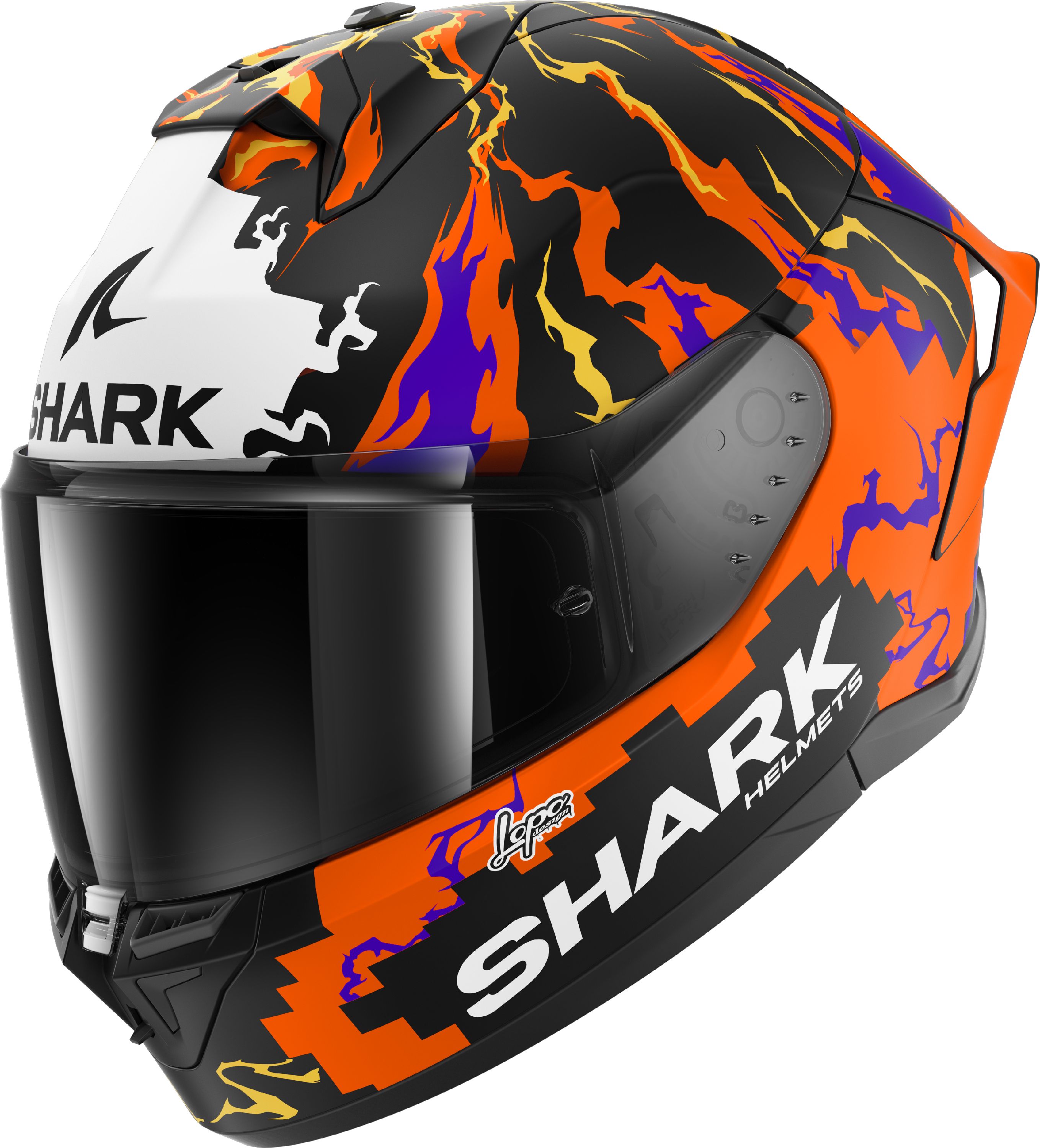 SHARK Skwal Cup Replica Bertelle Mat Noir-Rouge-Jaune KRY