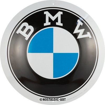 Tin signs NOSTALGIC ART sign round 35 BMW Logo