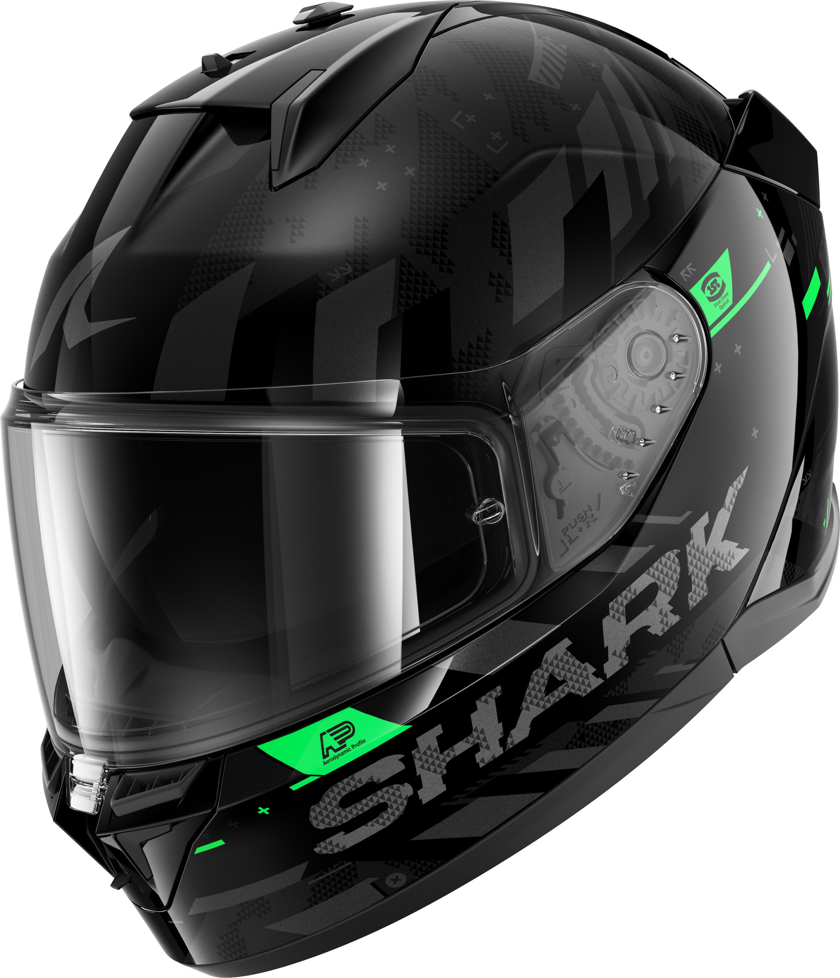 SHARK D-Skwal 3 Skilful Black-Anthracite-Green KAG