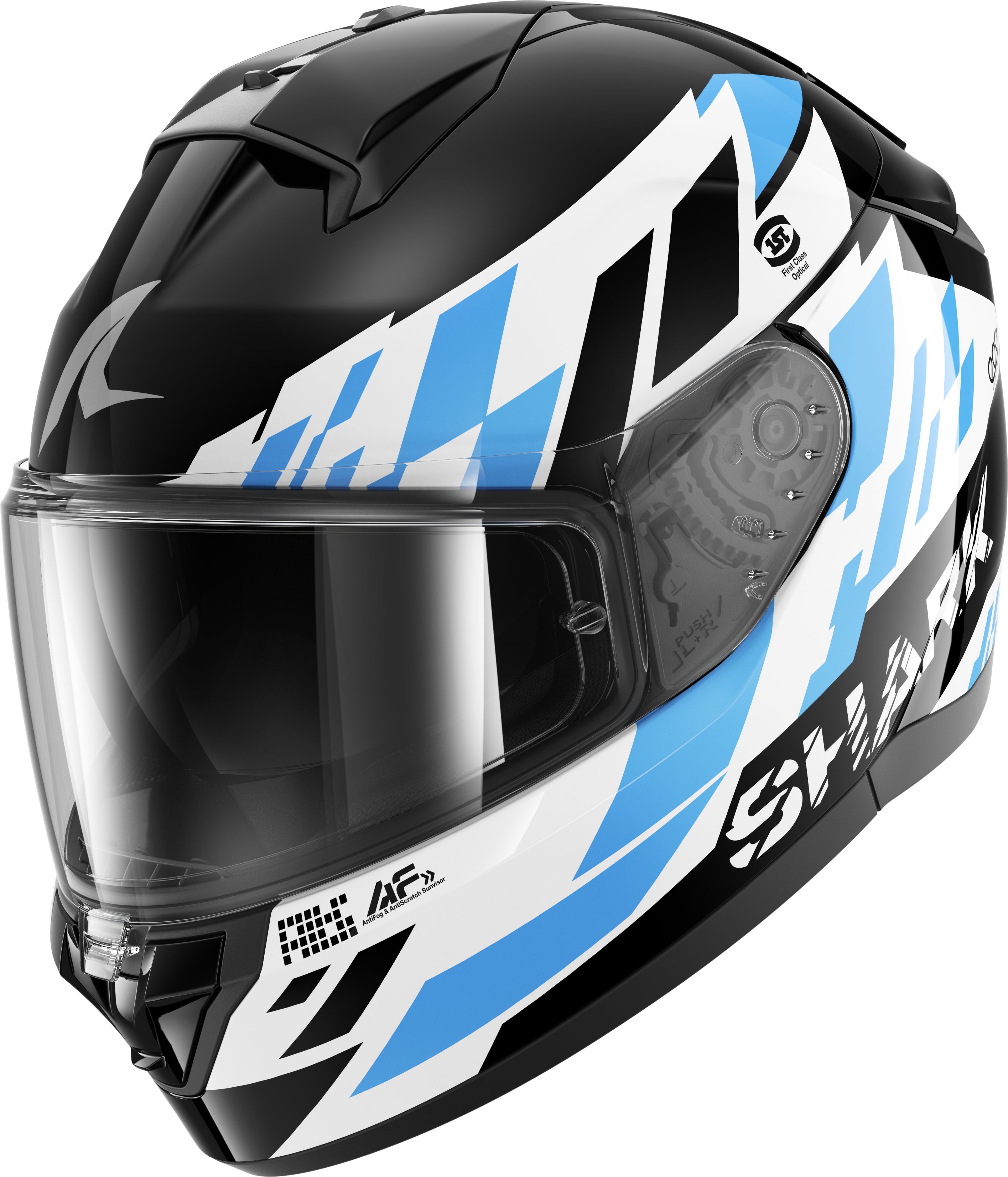 SHARK Ridill 2 Raceblock Noir-Blanc-Bleu KWB