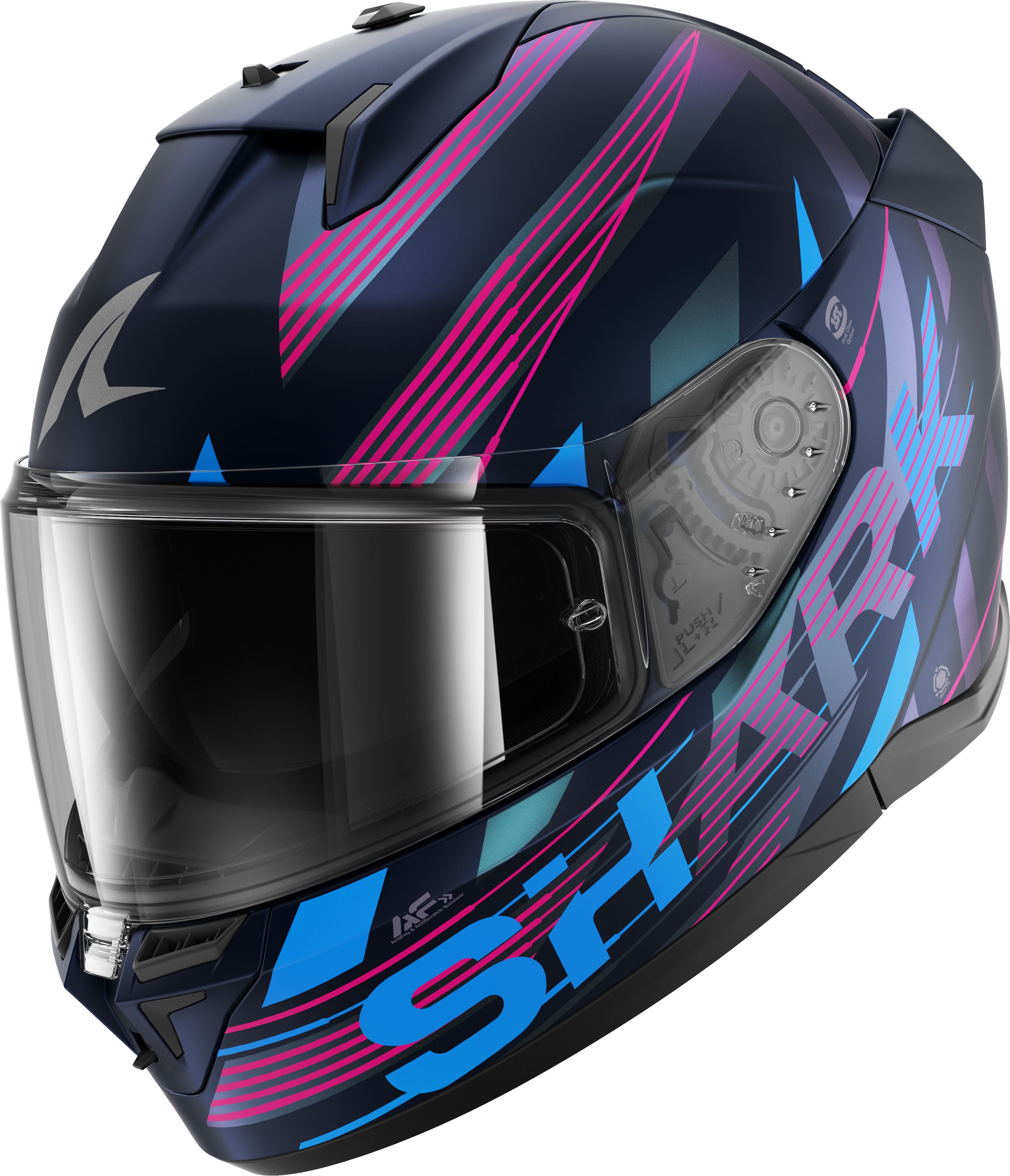 SHARK D-Skwal 3 Dashed Mat Bleu-Violet-Bleu BVB