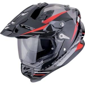 Dual Sport helm SCORPION ADF-9000 Air Feat Zwart-Zilver-Rood