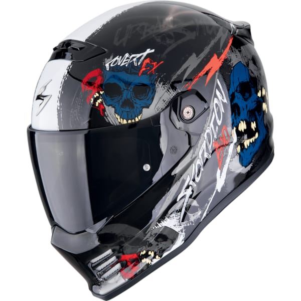 SCORPION Covert FX Skullz Noir-Gris-Rouge