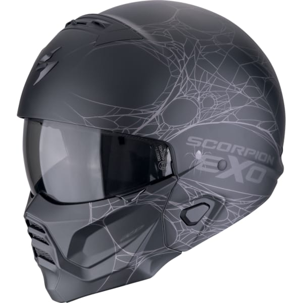 SCORPION EXO-Combat II Spiderweb Matt Black-Silver