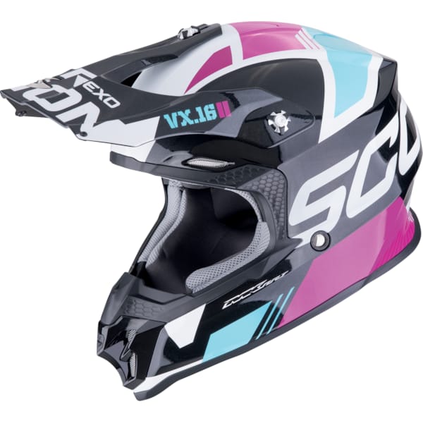 SCORPION VX-16 Evo Air Analog Zwart-Blauw-Roze