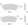 BREMBO Plaquettes de frein moto Route Métal Fritté 07BB43SP