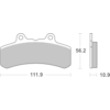 BREMBO Plaquettes de frein moto Route Organique 07HD1109