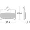 BREMBO Plaquettes de frein moto Route Organique 07GR1705