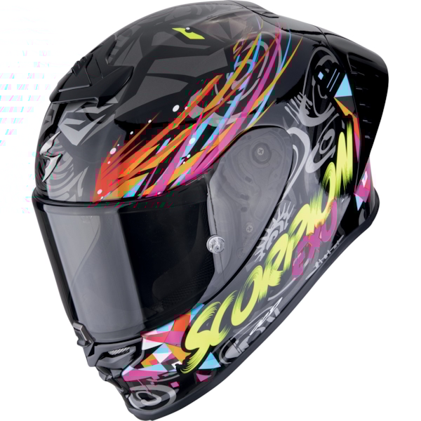 SCORPION EXO-R1 Evo II Air Savage Zwart-Blauw-Roze