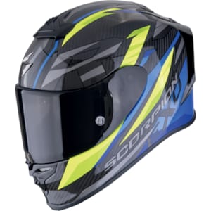 Casque intégral SCORPION EXO-R1 Evo Air Carbon Runner Noir-Bleu-Jaune fluo