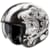 Casque jet HJC V31 Flame Noir - Gris