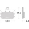 BREMBO Plaquettes de frein moto Scooter Organique 07016CC