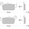 BREMBO Plaquettes de frein moto Scooter Organique 07010CC