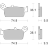 BREMBO Plaquettes de frein moto Scooter Organique 07028CC