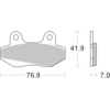 BREMBO Plaquettes de frein moto Scooter Organique 07027CC