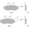 BREMBO Plaquettes de frein moto Scooter Organique 07054CC