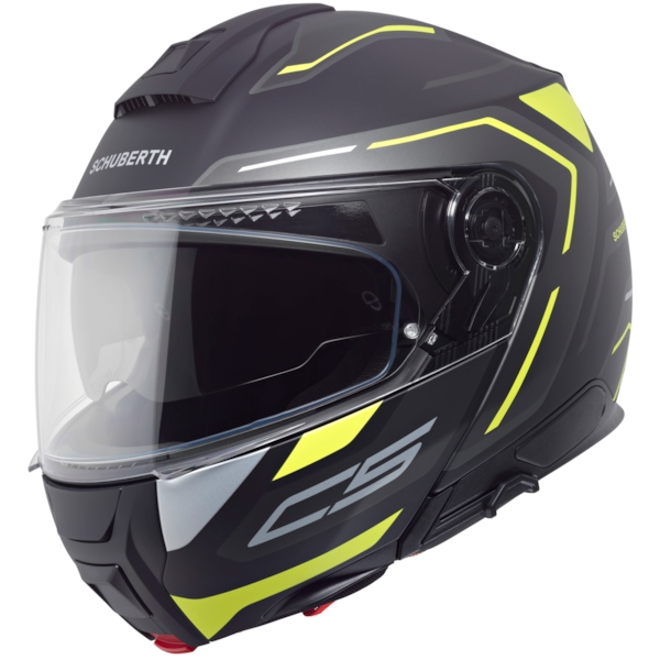 SCHUBERTH C5 Omega Mat zwart - Geel