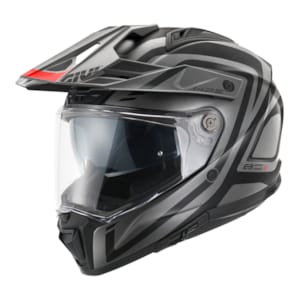 Casque Dual Sport GIVI 80.1 Fiber Apex Mat Noir-Titane-Rouge