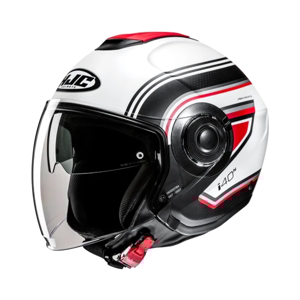 HJC i40N Linia Matt white - Red