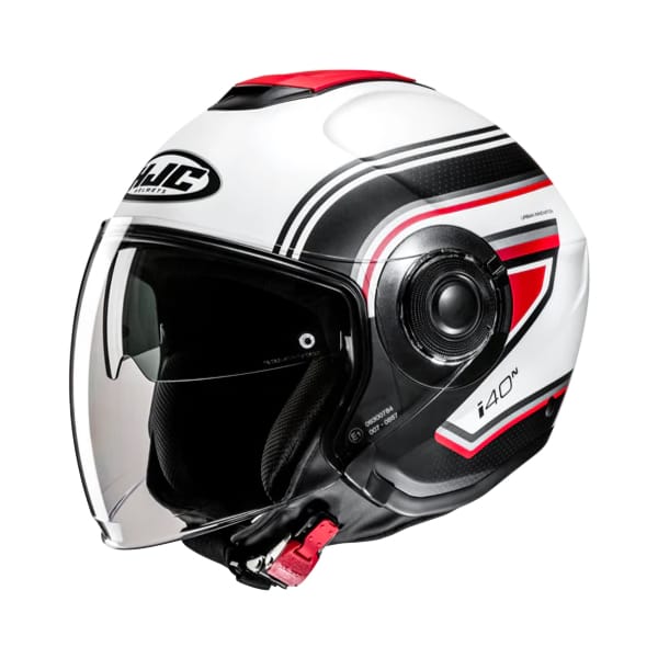 HJC i40N Linia Matt white - Red