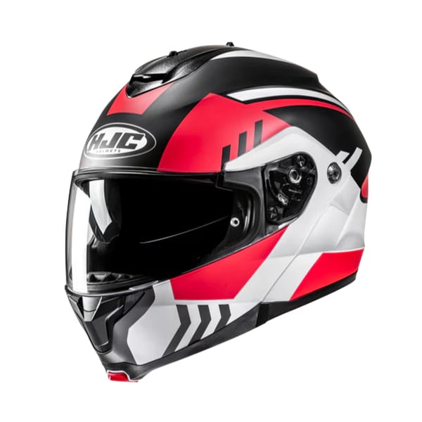 HJC C91N Kaon Mat wit - Rood