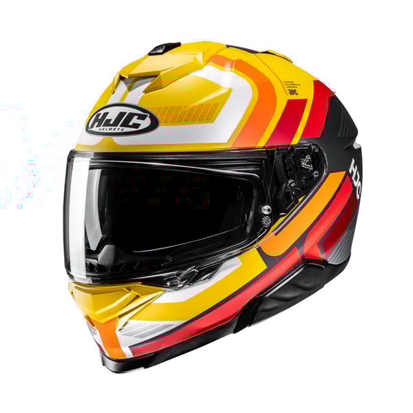 HJC i71 Viz Mat jaune - Rouge