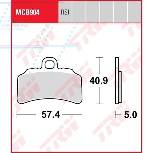 TRW Plaquettes de frein MCB904 Allround organique