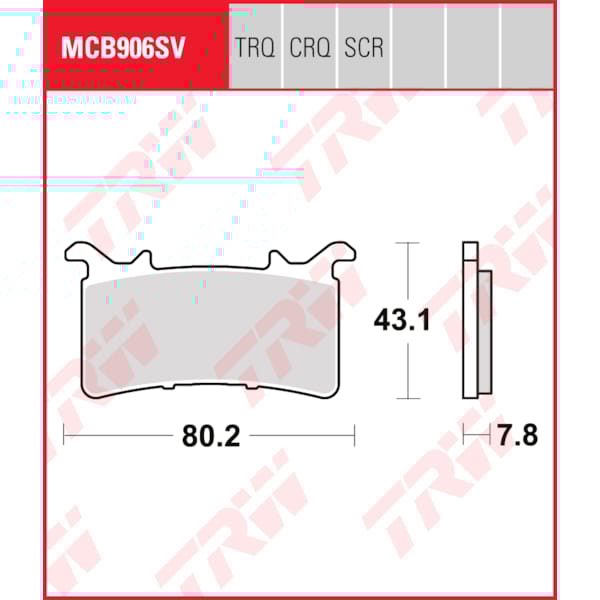 TRW Plaquettes de frein MCB906SV Sinter street