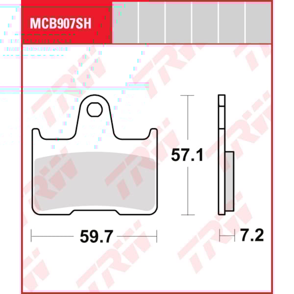 TRW Brake pads MCB907SH Snter Street