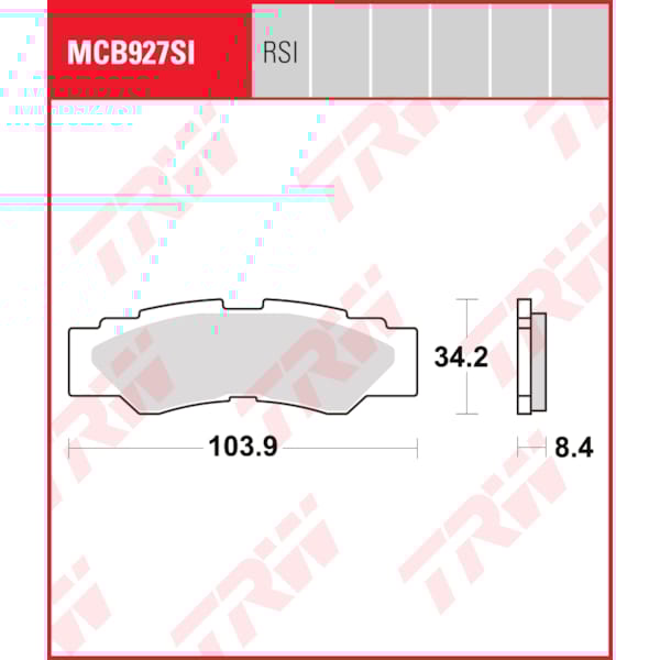 TRW Brake pads MCB927RSI Sinter offroad