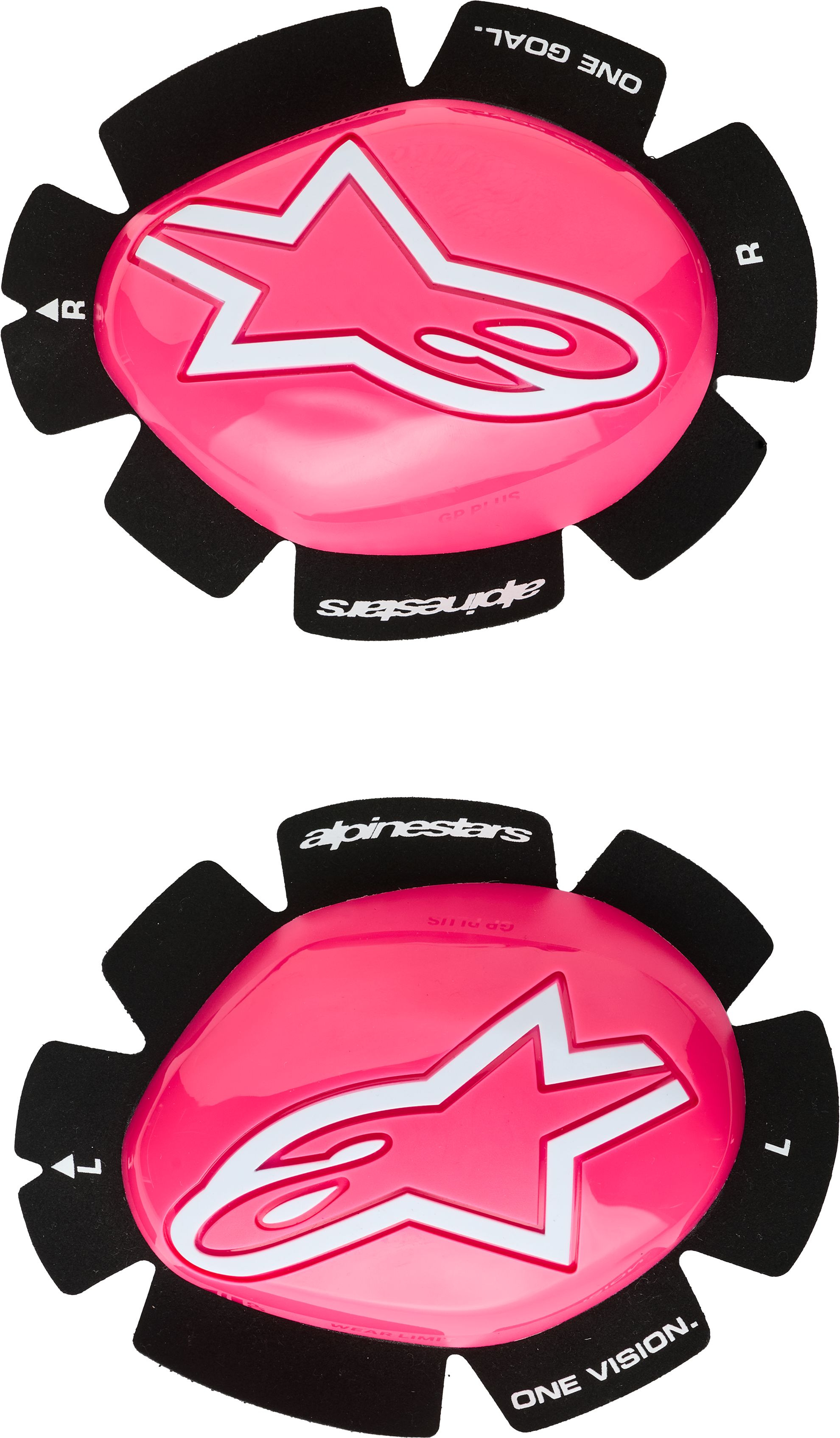 Sliders de genou ALPINESTARS GP Plus Rose Fluo-Blanc