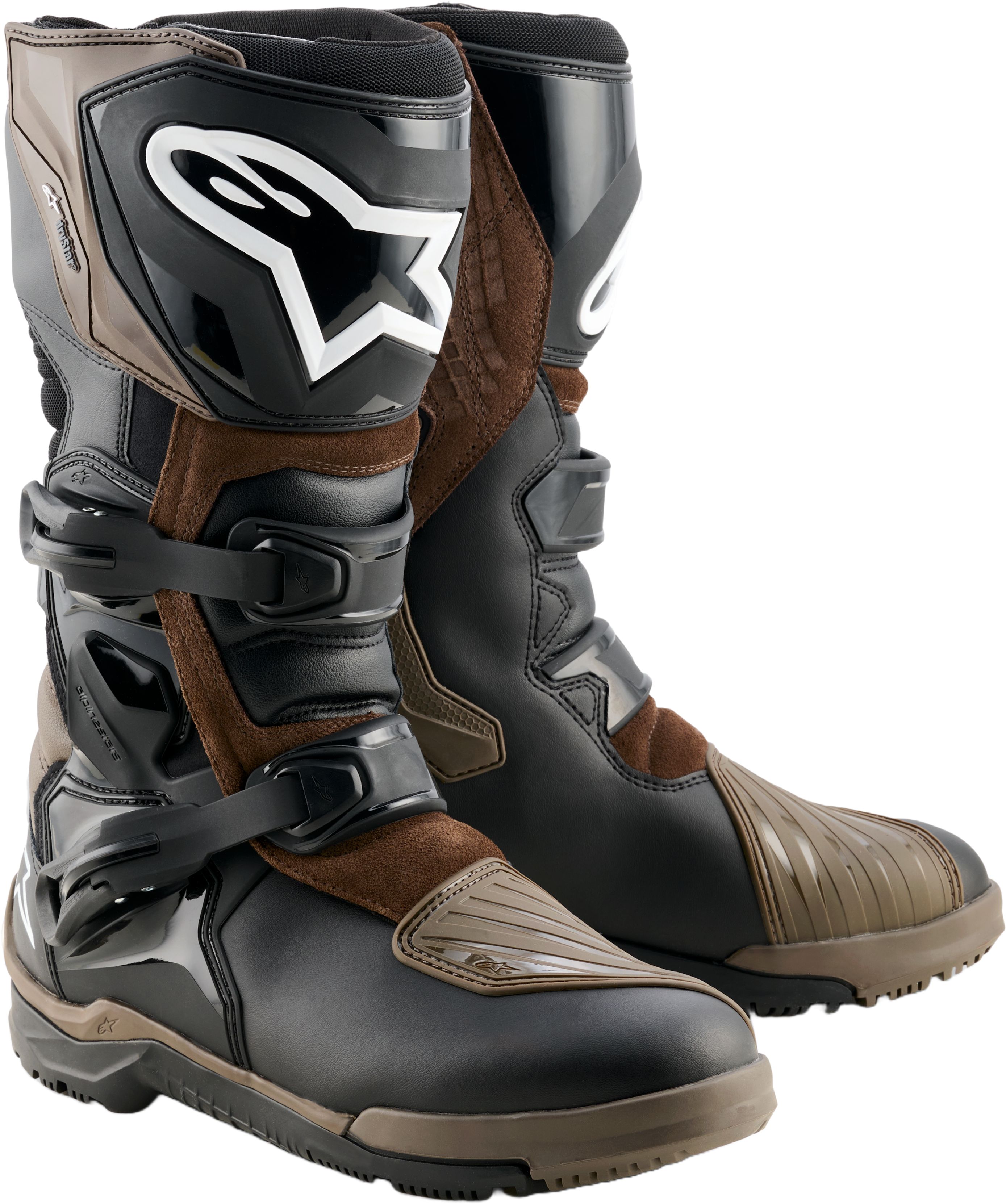 Adventure motorlaarzen ALPINESTARS Corozal V2 Drystar Bruin-Zwart