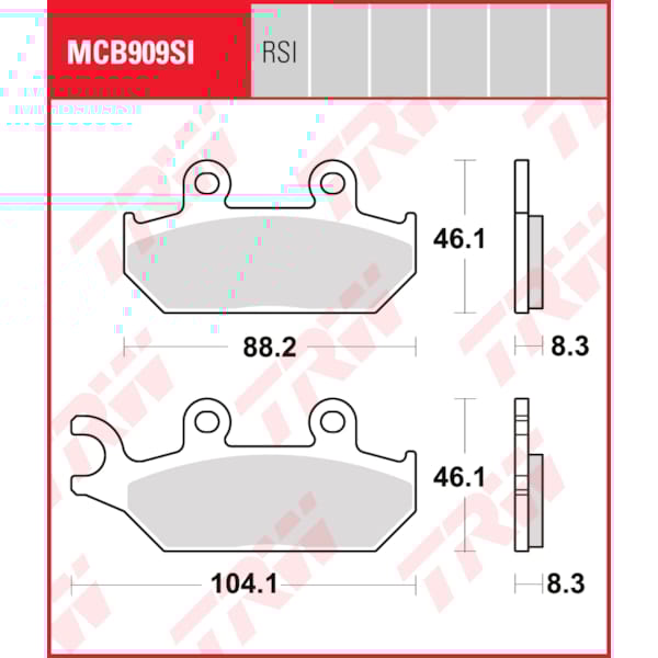 TRW Plaquettes de frein MCB909SI Sinter offroad