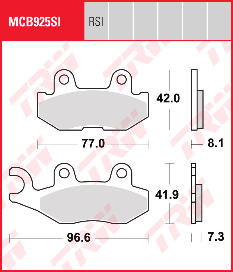 TRW Plaquettes de frein MCB925RSI Sinter competitie offroad