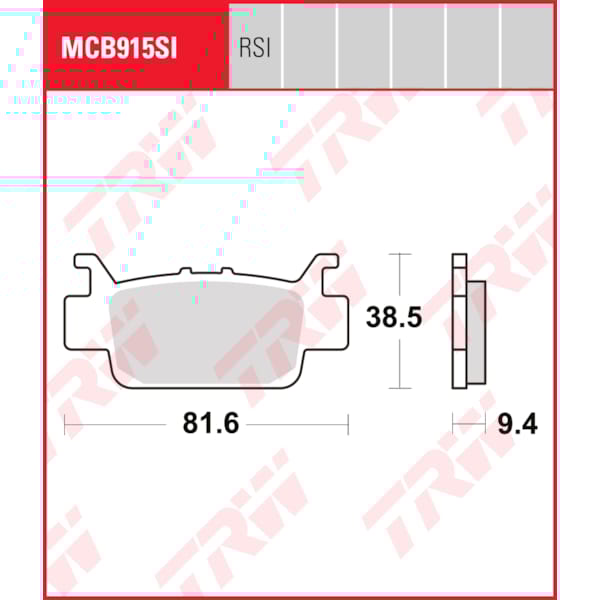 TRW Plaquettes de frein MCB915SI Sinter offroad