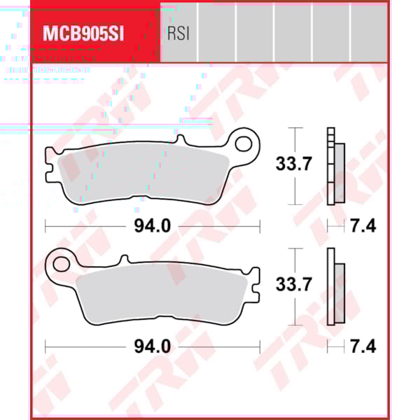 TRW Plaquettes de frein MCB905RSI Sinter compétition offroad