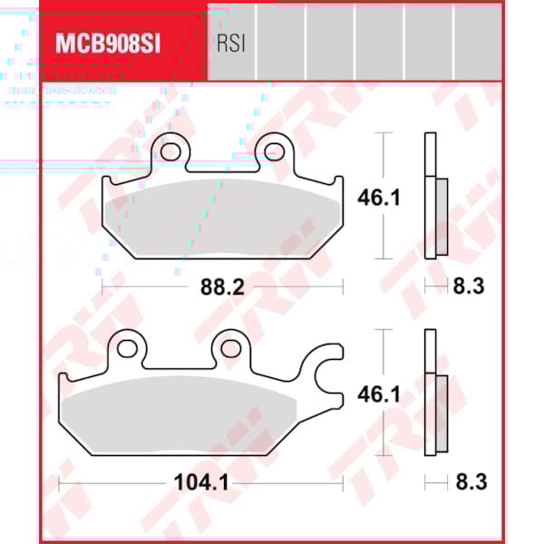 TRW Brake pads MCB908RSI Sinter competition offroad