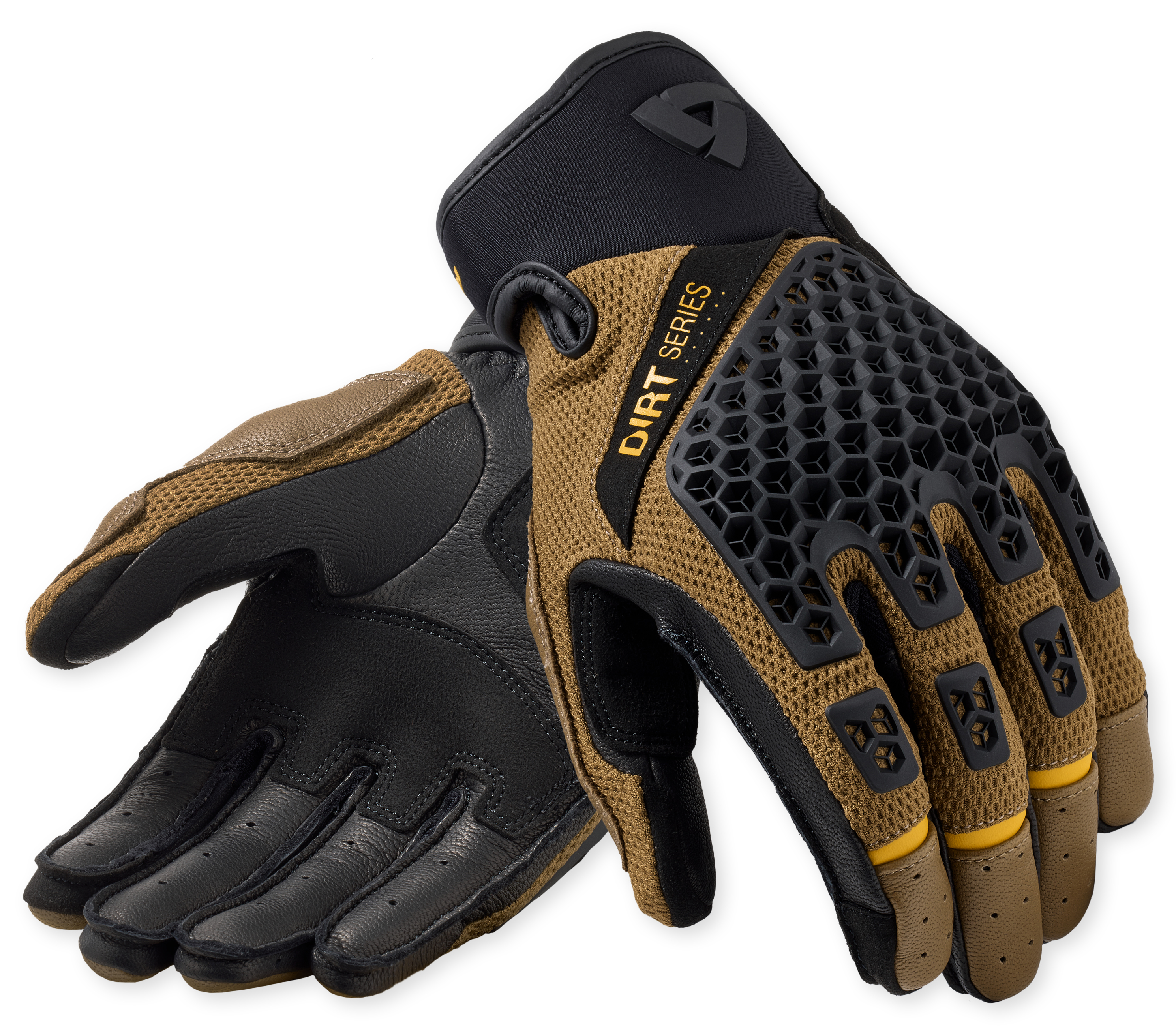 Zomerhandschoenen heren REV'IT! Caliber 2 Zwart - Bruin